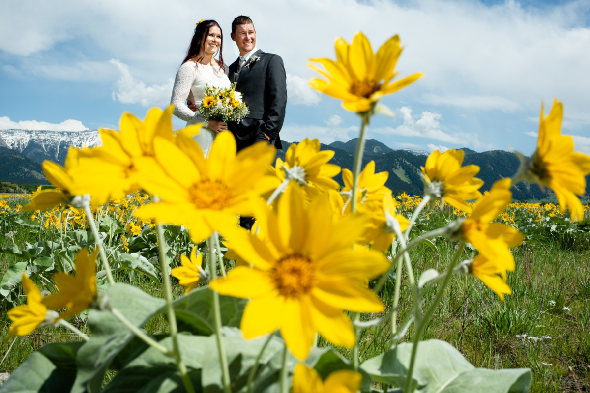 Montana Wedding Photographer Springhill Pavilion couple portrait