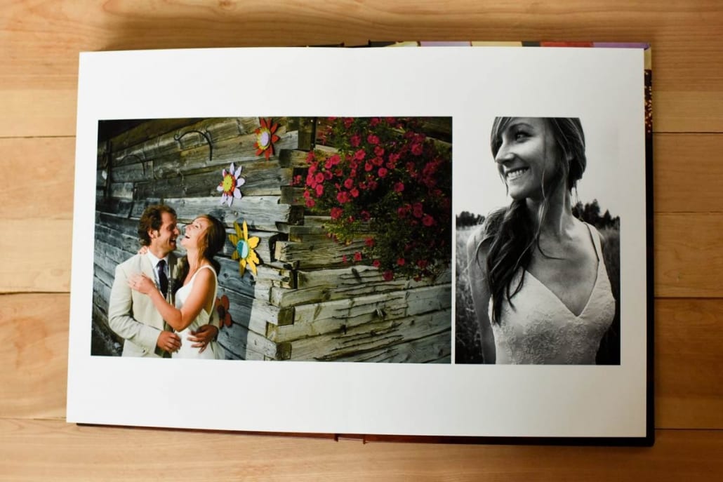 Bozeman Wedding Photography Album Page example
