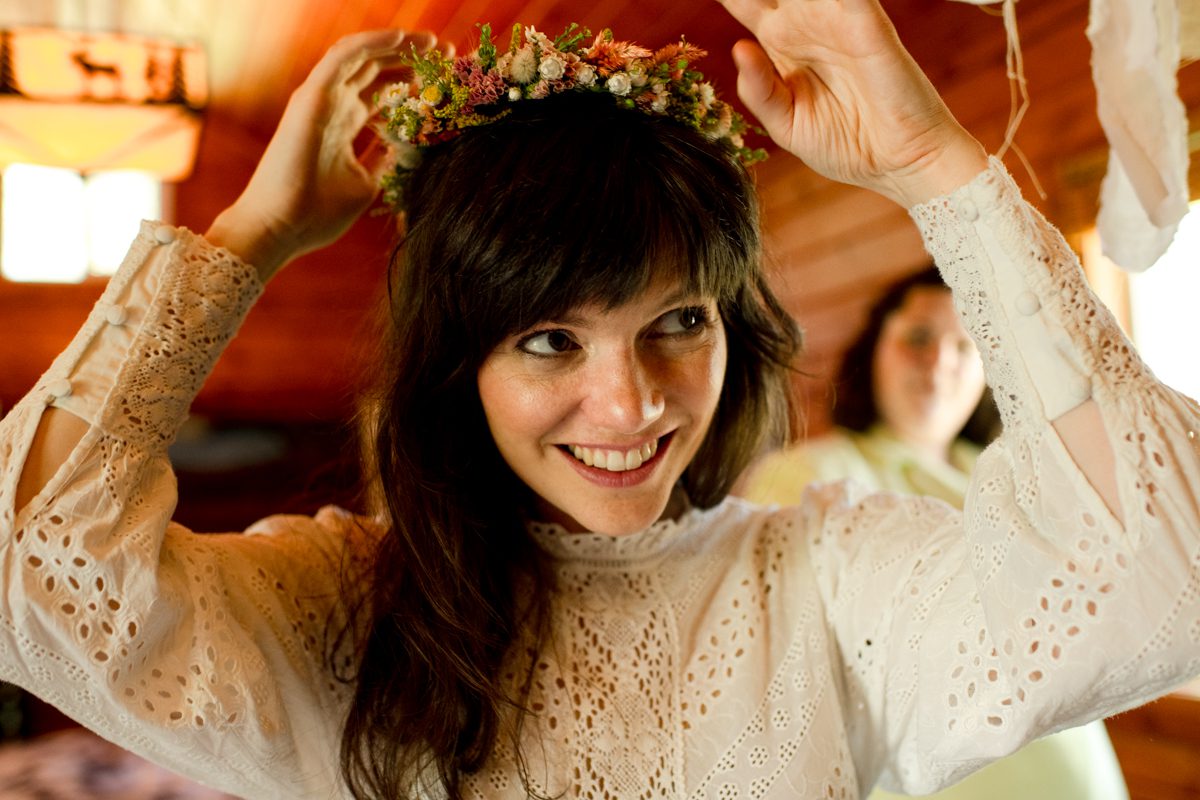 bride-with-flower-crown-at-Gallatin-River-Hideaway